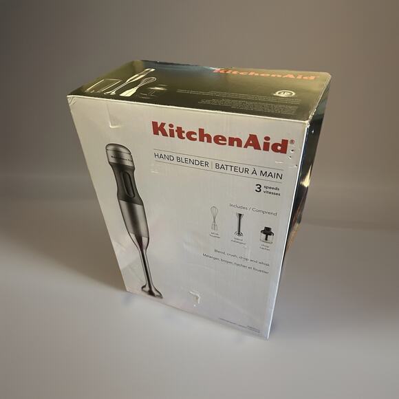KitchenAid KHB2351CU 3-Speed Hand Blender/Contour Silver, 8 inches - New In Box - Picture 6 of 12